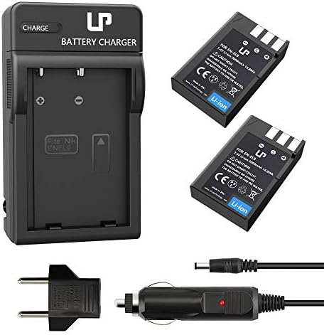 EN-EL9 EN EL9A Charger Battery Charger Pack, LP 2-Pack Battery & Charger, компатибилен со Nikon D40, D40X, D60, D3000, D5000