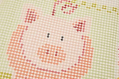 Вервако Малиот свинче крст-бод перница, мулти-боја