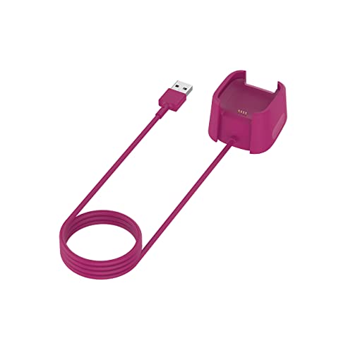 TenCloud 1pack Замена Полнач Компатибилен Со Fitbit Верса 2 Пурпурна USB Полнење Кабел Кабел За Верса 2 Паметен Часовник