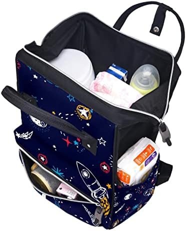 Вселенски Ѕвезди Ракетни Планети Торба За Пелени Ранец Торби За Менување Пелени За Бебиња Мултифункционална Торба За Патување