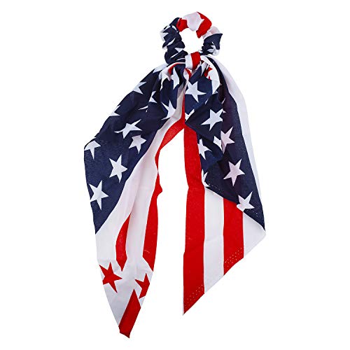 Лукс Додатоци 4 јули Американско Знаме Морнарица Сино Црвени Бели Ѕвезди Врски За Коса