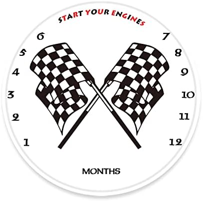 Qicaiyun Racing Flage Baby Milestone, Month Baby Milestone, со маркер, бебешки ќебе унисекс, подарок за бебиња туш omумом 48'''x48 '' Yunbtzt047