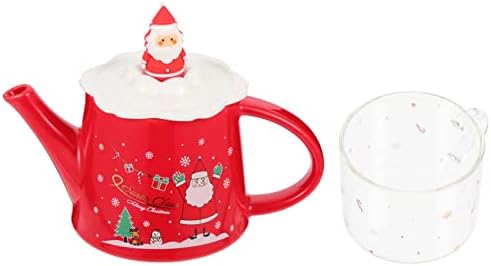 Стакло чајник од кабилок 1 сет на Божиќ чајник керамички чајник Божиќ чај чаша чаша чаша керамички чај сет чаша чаша сет