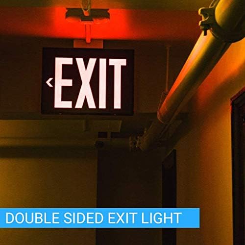 4пак Red LED Exit Emergency Sign Light - Standard - Battery Backup, ДВОЈНА LED Светилка ABS Отпорност На Пожар UL-Наведени 120-277V