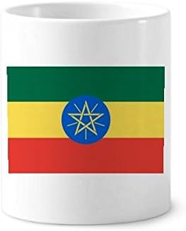 Етиопија Национално Знаме Африка Земја Четка За Заби Држач За Пенкало Кригла Керамички Држач Чаша За Моливи