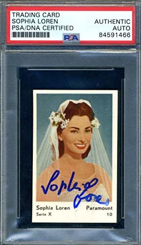 Софија Лорен Пса Днк Коа Потпиша Автограм На Холандската Трговска Картичка Од 1950 година
