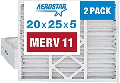 Aerostar 20x25x5 MERV 11 Pleated Замена На Воздухот Филтер За Honeywell FC100A1037, 2 Пакет, AC Печка Филтри