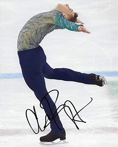 Адам Рипон во САД Олимска фигура Скејтер потпиша автограмирана фотографија од 8х10. Доказ COA.