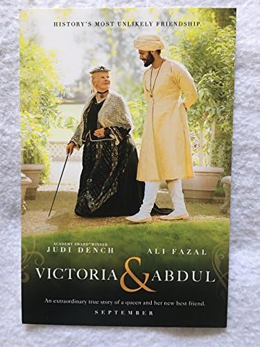 Викторија и Абдул Оригинална филмска разгледница 4 x6 2017 Judуди Денч Али Фазал кралица