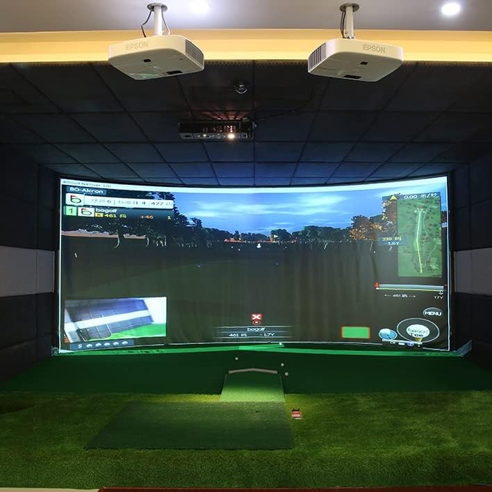 Зизмх голф топка симулатор на влијанието на екранот за проекција на затворен материјал за бела ткаенина за голф голф голф цел