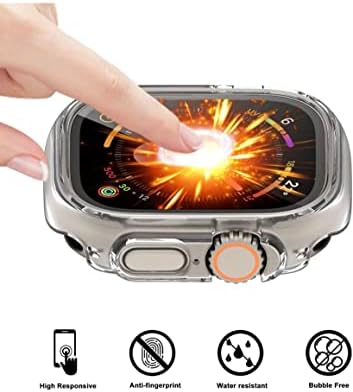 Apple Watch Ultra Case 49mm Целосна покриеност Шокпроизводен ултра тенок тврд браник случај сеопфатен заштитен заштитник за