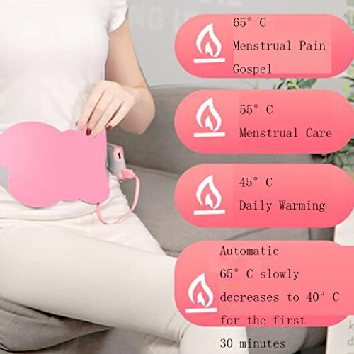 Топлински појас за масажа TKHP, 4-брзинска контрола на температурата 3 прилагодлива јачина на менструална подлога за греење,