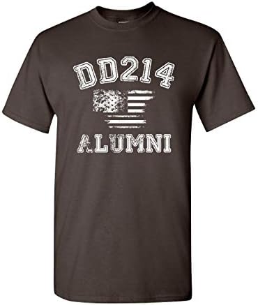 DD214 Алумни потресена американска маичка со знаме воена ветерана маичка маичка кошула