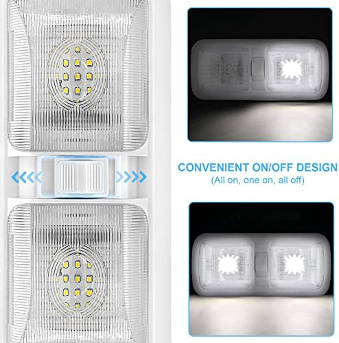 Внатрешни светла Miady 12V RV 750 лумен 5-пакувања и RV LED внатрешни светли 1500 лумен 16,5 x 6,3 1-пакет