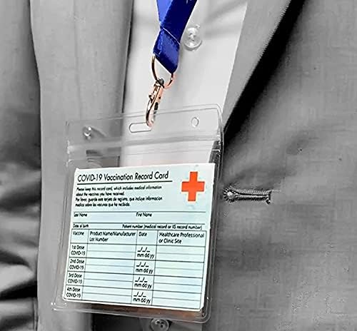 ESC Пакет од 5-Јасен Заштитник На Картичката За Вакцинација-4●3 инчи. Заштитник За Имунизациска Картичка ЦДЦ - Водоотпорен Држач