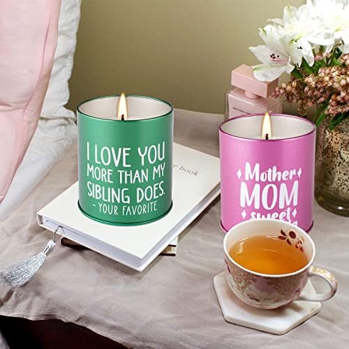 Миризлива свеќа за loveубов Мама подарок, ванила пролетна свеќа 9oz, 2 пакувања миризливи свеќи за секоја пригода