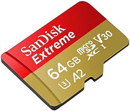 Sandisk 64GB Микро SDXC Мемориска Картичка Екстремни Работи Со GoPro Херој 7 Црна, Сребрена, Херој7 Бела UHS - 1 U3 A2 Со Сѐ,