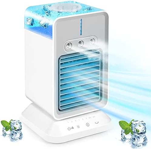 Преносни климатизери, 3 во 1 личен ладилник за испарување, 2 брзини ладни вентилатори и преносен овлажнител USB полнач, личен