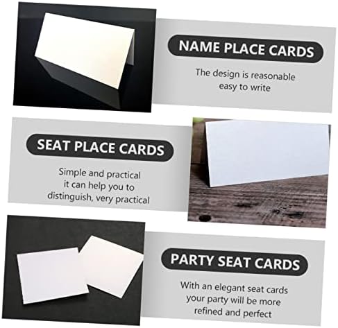 Abaodam 50 парчиња свадба место картичка свадба знаци преклопување на трпезариска трпезариска маса бела место за држачи за картички