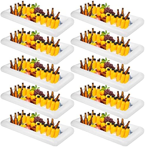 10 пакувања надуени шипки за сервисирање на салата за мраз во салата за сервисирање големи пијалоци за храна, ладилни садови