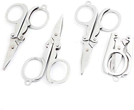 Aexit 4 парчиња рачни алатки за рачни средства за добра перформанси рачка за преклопување на сребрен тон занаетчиски ножици модел: 80AS119QO614