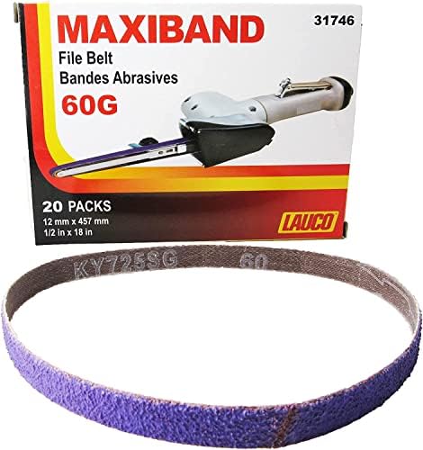 Абразиви на ремените со датотеки со максибанд - Виолетова пескава појас 1/2 во x 18 инчи - пакет од 20
