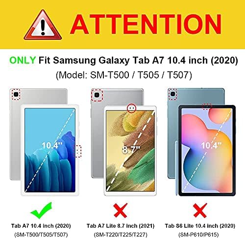 Футрола ЗА Тастатура Фуванг За Samsung Galaxy Tab A7 10.4 2020 Модел, Тенок Лесен Капак На Држачот Со Магнетски Отстранлива