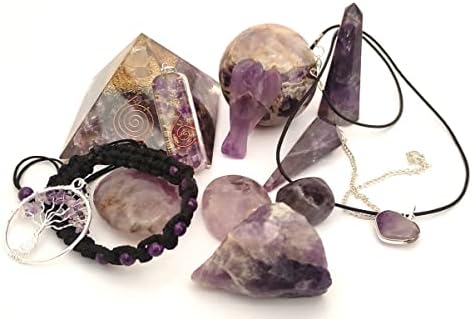 Шарвгун аметист кристали сет од 13 уникатни аметистични комплетни комплети реики подароци медитација духовен сет за енергија