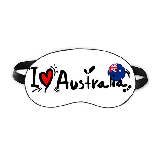 Го сакам австралиското светско знаме срце срце сон за очи, мека ноќно слепило на сенка на сенка