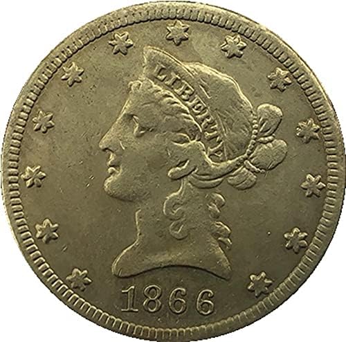 Ада Криптовалута Криптовалута Омилена монета1866 Американска Слобода Орел Монета Позлатена Копија Монета Комеморативна Колекција На Монети Среќа Монета