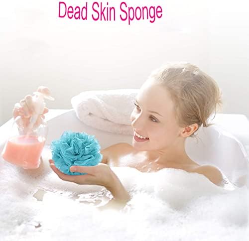 Ексфолирачки сунѓер за бања ， 3 парчиња мртов сунѓер на кожа, Супер меко тело сунѓер за спа -еднократно за возрасни деца и бремени