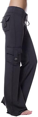 Женски панталони со низок половината на половината, обична цврста боја Harajuku гроздобер Y2K низок пораст, буги џогер опуштени