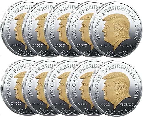 ЈИ123 10 парчиња Монета На Доналд Трамп 2024-Чувајте Ја Америка Голем Предизвик Позлатена Колекционерска Монета, Заштитниот