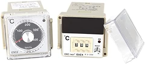 Контролер на копчето Hifasi E5C4/E5C2 Дигитален приказ на копчето за покажувач на копчето 0-399/0-999 Целзиусови K тип/PT100 Тип Термостат со штекер 220V