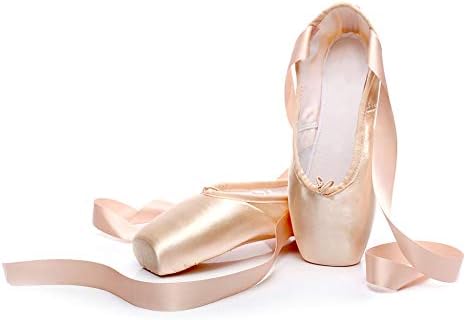 YKXLM балетски точки чевли за девојки професионални сатен/платно балетски палто за танцување чевли за девојки и жени вежбаат